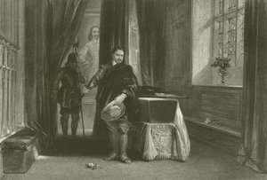 Cromwell Viewing the Body of Charles I, A Shadow Moved Across His Forehead by after George Cattermole