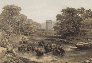 Gilnockie Tower by after George Cattermole