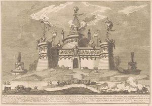 The Seconda Macchina for the Chinea of 1757: The Fortress of Cockaigne by after Giuseppe Palazzi Giuseppe Pozzi after Paolo Posi