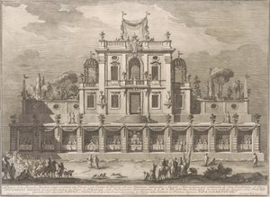 The Seconda Macchina for the Chinea of 1762: A Kiosk, or Pleasure-House in Ottoman Style by after Giuseppe Palazzi Giuseppe Vasi after Paolo Posi
