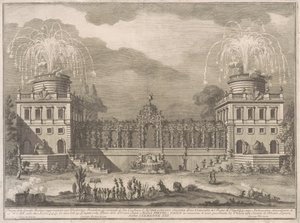 The Seconda Macchina for the Chinea of 1763: The Grape Harvest by after Giuseppe Palazzi Giuseppe Vasi after Paolo Posi