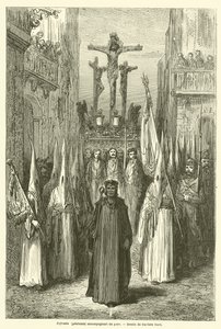 Penitents Accompanying a Paso by Gustave after Dore