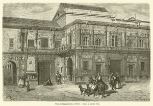 Palace of the Ayuntamiento, Seville by Gustave after Dore