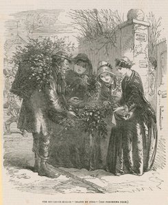 The Mistletoe Seller by after Hablot Knight Browne