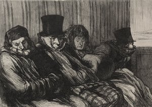 The Railways: Pleasure Train: Ten Degrees of Boredom and Bad Mood by after Honoré Daumier