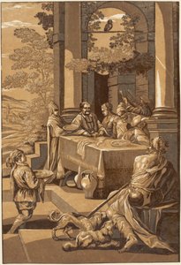 Dives and Lazarus (Right Panel) by after Jacopo Bassano John Baptist Jackson