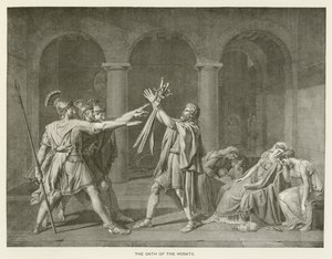 The Oath of the Horatii by after Jacques Louis David