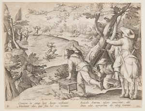 Fowling by after Jan van der Straet, called Stradanus
