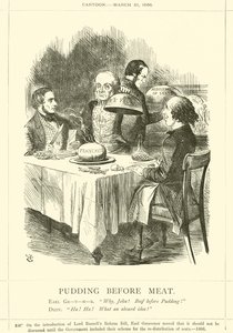 Pudding before Meat by after John Tenniel