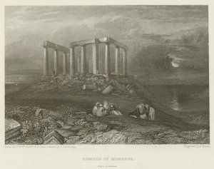 Temple of Minerva, Cape Colonna by after Joseph Mallord William Turner