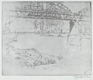 The City Bridge, St. Louis by after Joseph Pennell