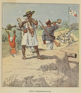 Alert at Manjakandrianomba by after Louis Charles Bombled