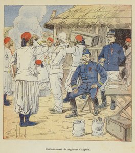 Cantonment of the Algerian Regiment by after Louis Charles Bombled