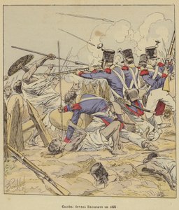 Battle Before Tamatave in 1829 by after Louis Charles Bombled