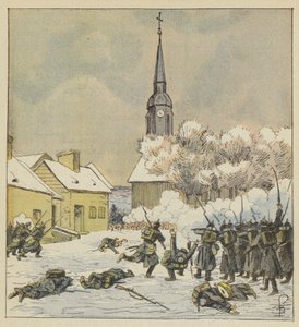Battle of the 62nd and 37th March Regiments in the Village of Change by after Louis Charles Bombled