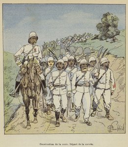 Construction of the Road, Departure of the Corvée by after Louis Charles Bombled