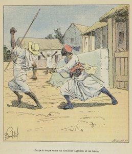 Hand-to-Hand Combat Between an Algerian Sharpshooter and a Hova