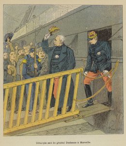 Disembarkation of General Duchesne in Marseille by after Louis Charles Bombled