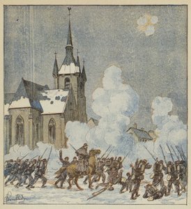 Defense of Patay by the 75th Mobiles by after Louis Charles Bombled
