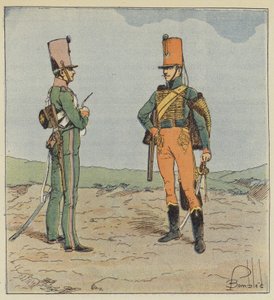 Scout and Horse Hunter, Young Guard 1813-1815 by after Louis Charles Bombled