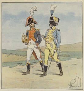 Imperial Guard, Musicians of the 1st and 2nd Grenadier Regiments by after Louis Charles Bombled