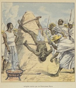 Indigenous Person Tortured by a Hova Governor by after Louis Charles Bombled