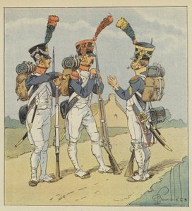 Line Infantry, Fusilier, Grenadier, Voltigeur by after Louis Charles Bombled