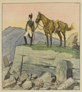 The Emperor amidst the ruins by after Louis Charles Bombled