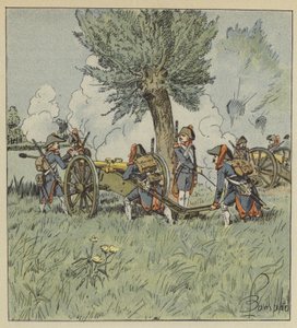 The cannonade engaged from one bank to the other