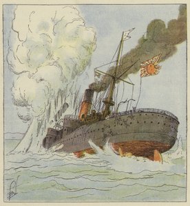 The Kinschim-Maru Sinks by a Mine