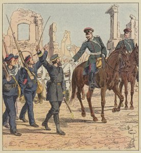 Captain de Marolles and General Stessel by after Louis Charles Bombled