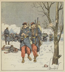 Quartermaster Delorme, Wounded, Withdraws Under Fire by after Louis Charles Bombled