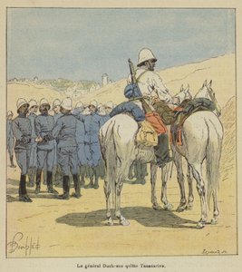 General Duchesne Leaving Tananarive by after Louis Charles Bombled