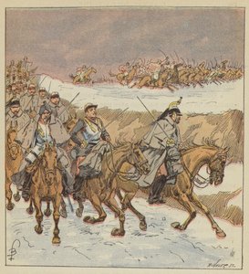 The Arabs of Colonel Goursaud Relieve the 3rd Cuirassiers with a Brilliant Charge by after Louis Charles Bombled