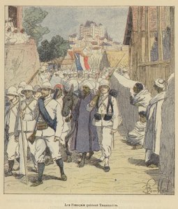 The French Leave Tananarive by after Louis Charles Bombled