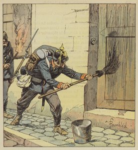 The Prussians Burn 193 Houses in Chateaudun After Coating Them with Petroleum by after Louis Charles Bombled