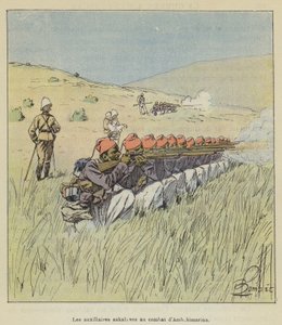 Sakalava Auxiliaries in the Battle of Ambohimarina by after Louis Charles Bombled