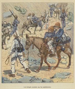 The Wounded Evacuated on Ambulances by after Louis Charles Bombled