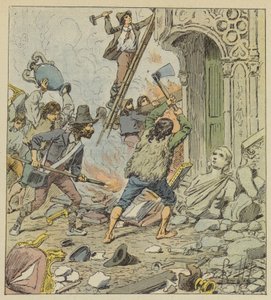 Pillage of Rome by after Louis Charles Bombled