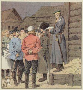 Proclamation of War in Siberia by after Louis Charles Bombled