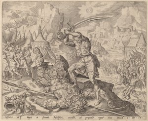David Cutting Off Goliath