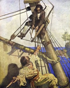Illustration for Treasure Island by after Newell Convers Wyeth