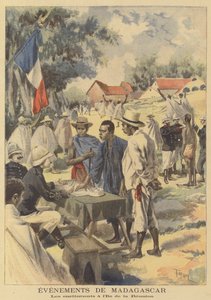 Conscripts on the Island of Reunion Enrolling to Serve in the French Army in Madagascar