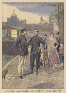 Police Cyclist and River Policeman, Paris