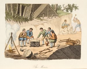 The Quarrymen of Grisante, from Italian Scenery, representing the Manners, Customs and Amusements of the different States of Italy, pub. 1806 by after P. van Lerberghi