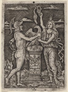 Consecration of an Eagle by after Peregrino da Cesena