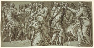 The Family of Darius before Alexander and a Scene with Prisoners; from the Facade of the Palazzo Milesi by after Polidoro da Caravaggio