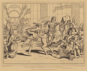 Heliodorus stricken in the Temple, 2 Maccabees by after Raphael