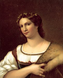 La Fornarina (chromolitho) by after Raphael