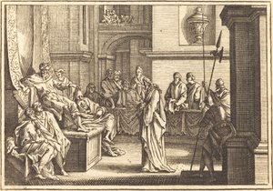 Christ before Herod by after Sébastien Le Clerc I